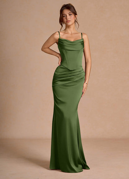 Sorrel Olive Green Corset Two-Piece Sets