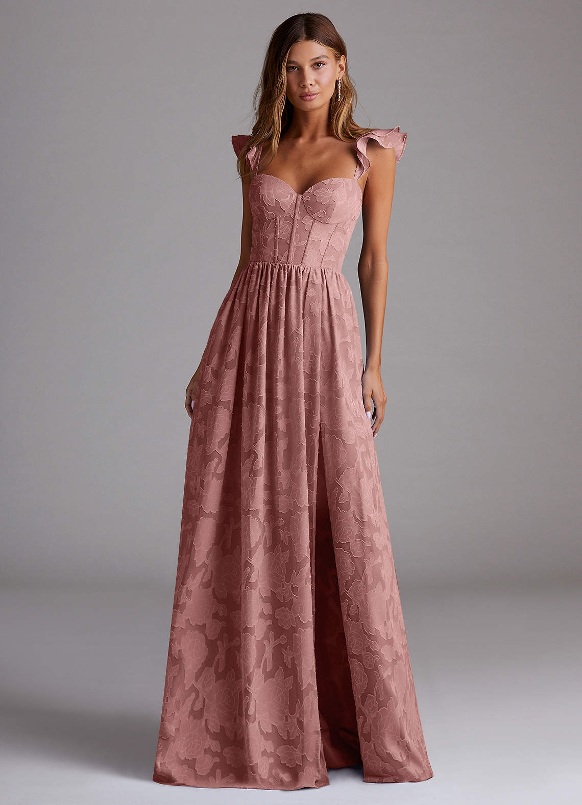Candice Light Pink Corset Maxi Dress