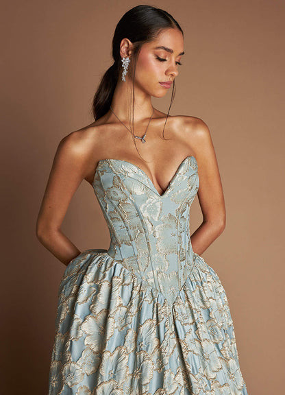 Maya Vintage Blue Gown
