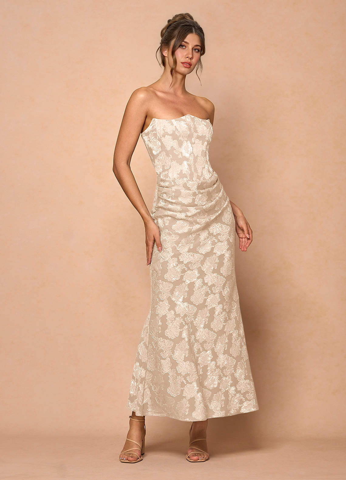 Ezrena Cream Maxi Dress