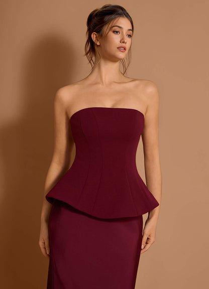 Zeraya Wine Maxi Dress  Dress