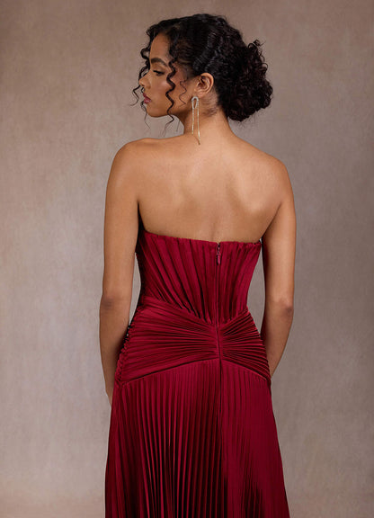 Klara Ruby Red Maxi Dress  Dress