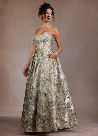 Mavis Gilded Silver Gown