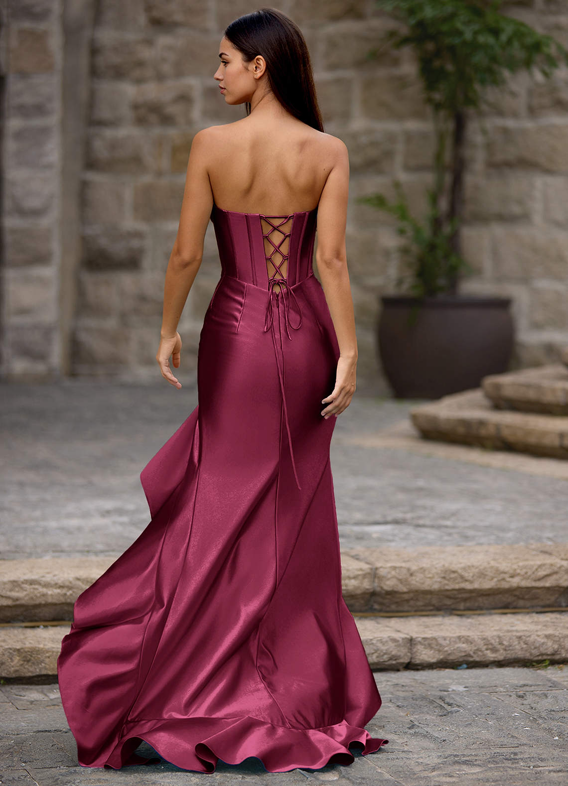 Siren Ankara Red Mermaid Prom Dress