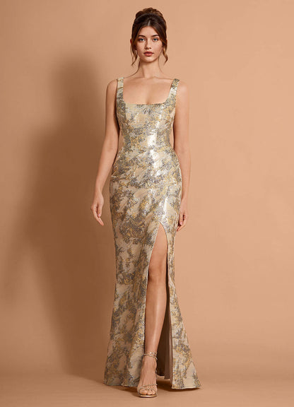 Othelia Gilded Silver Maxi Dress