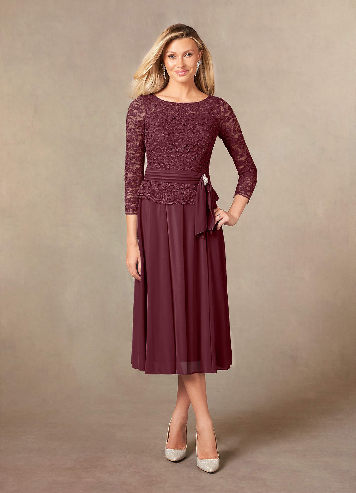 Cabernet A-Line Lace Dress