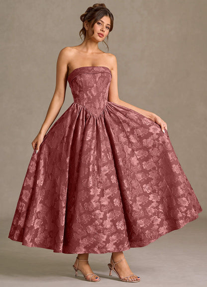 Mila Vintage Rose Midi Dress