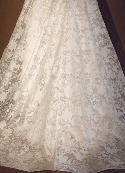 Diamond White Frost A-Line Organza Dress