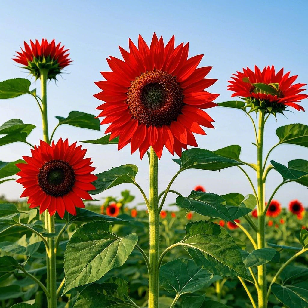 🌻🎈Velvet Queen Sunflower Seeds - Big Red Blooms