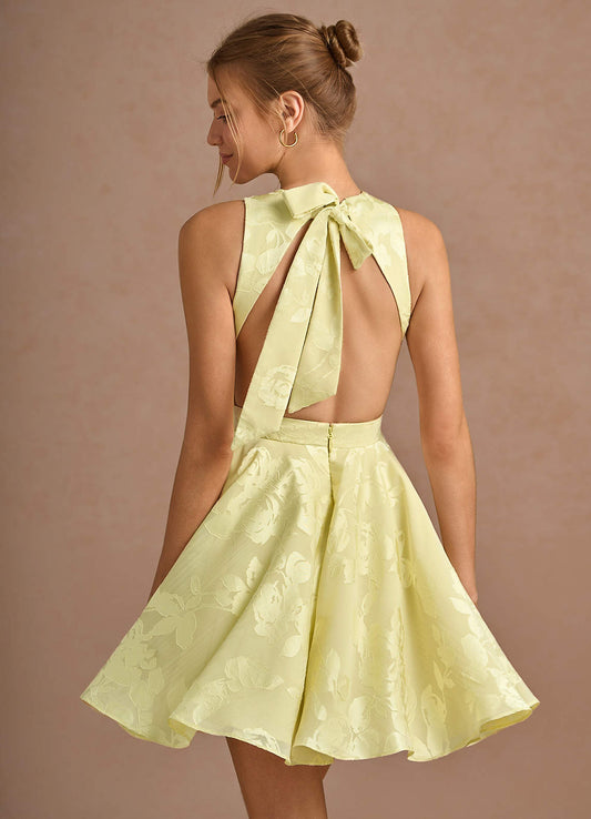 Leontine Butter Yellow Mini Dress  Dress