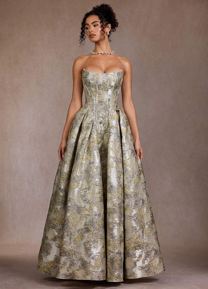 Mavis Gilded Silver Gown