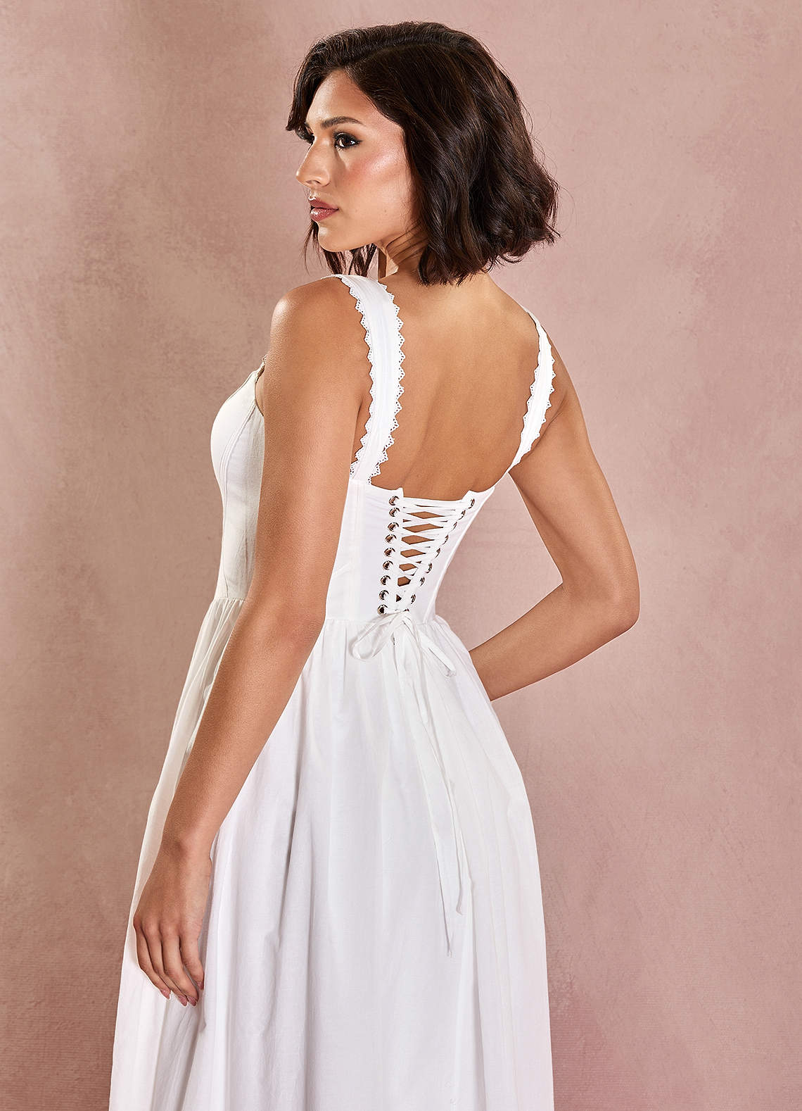 Kirsten White Midi Dress  Dress