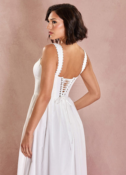 Kirsten White Midi Dress  Dress