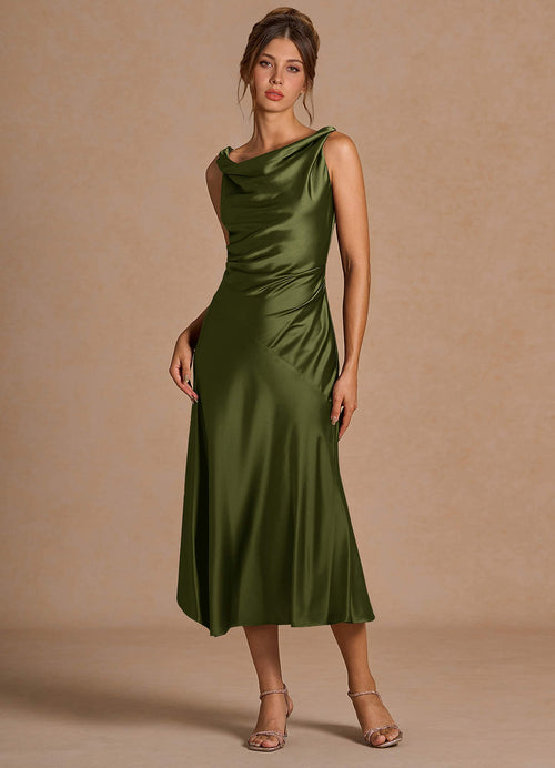 Adriana Olive Midi Dress  Dress