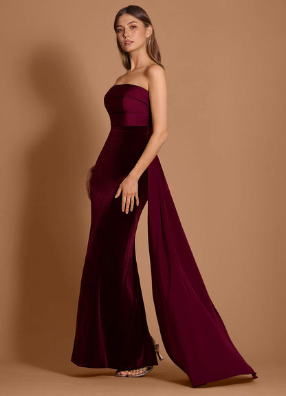 Catherine Wine Maxi Dress  Dress