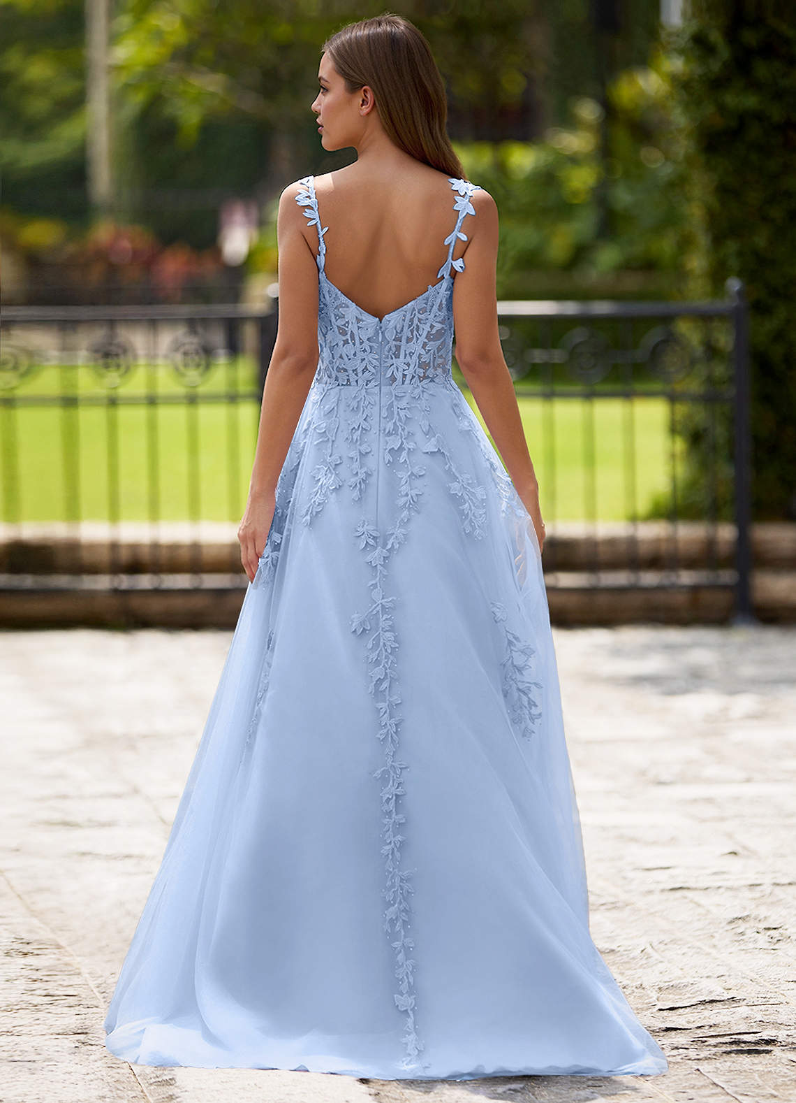 Dreamscape Sky Blue A-Line Prom Dress  Dress