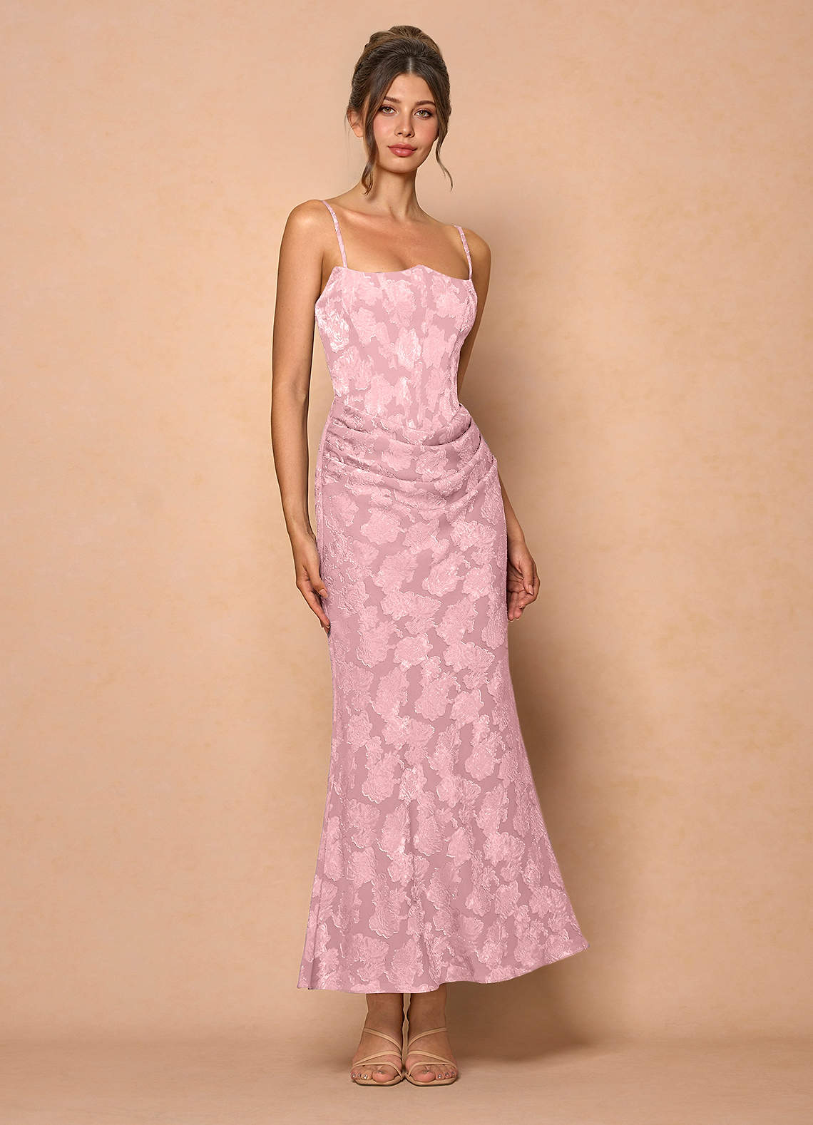 Ezrena Dusty Pink Maxi Dress