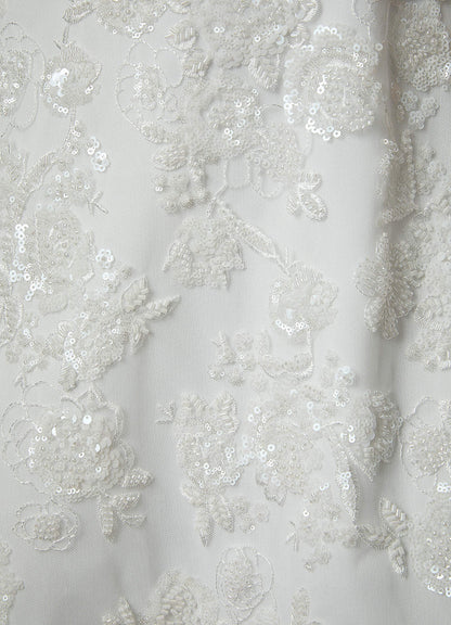Diamond White A-Line Lace Dress