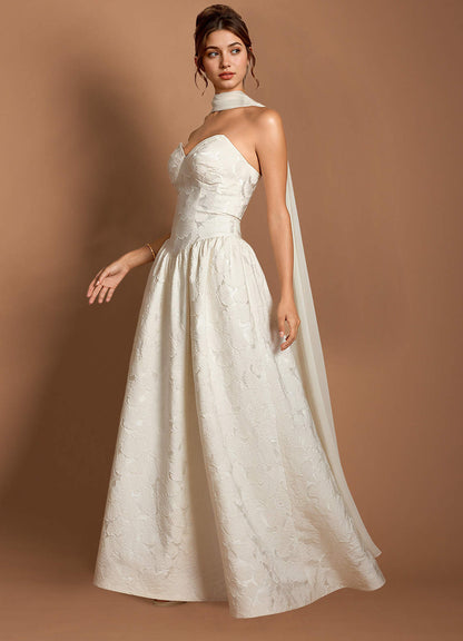 Astra French White Maxi Dress