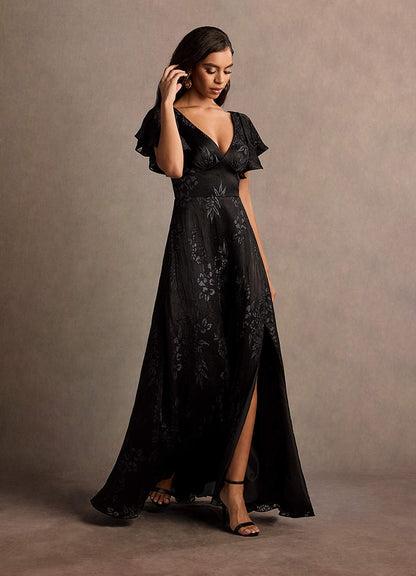 Vicky Black Slate Maxi Dress