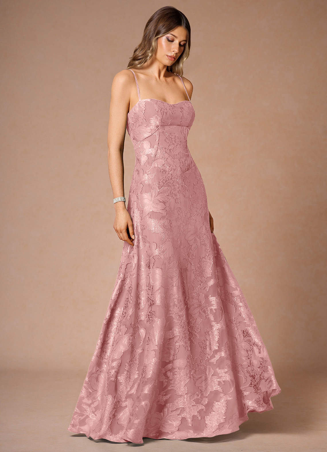 Hollis Coral Pink Lace Back Maxi Dress  Dress