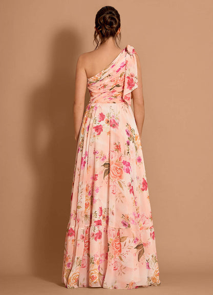 Liliana Abstract Bouquet Floral Maxi Dress