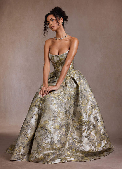 Mavis Gilded Silver Gown