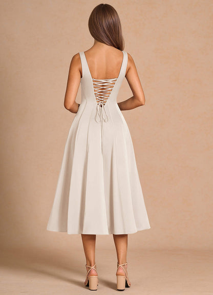 Nolia Cream Midi Dress  Dress
