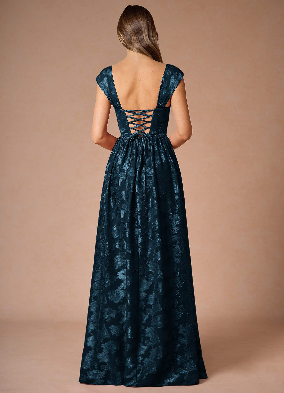 Hazel Navy Pleated Maxi Dress  Dress