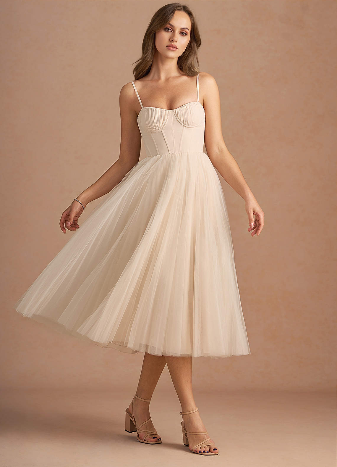 Bree Cream Midi Dress  Dress