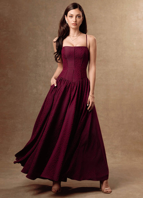 Alice Maroon Maxi Dress  Dress