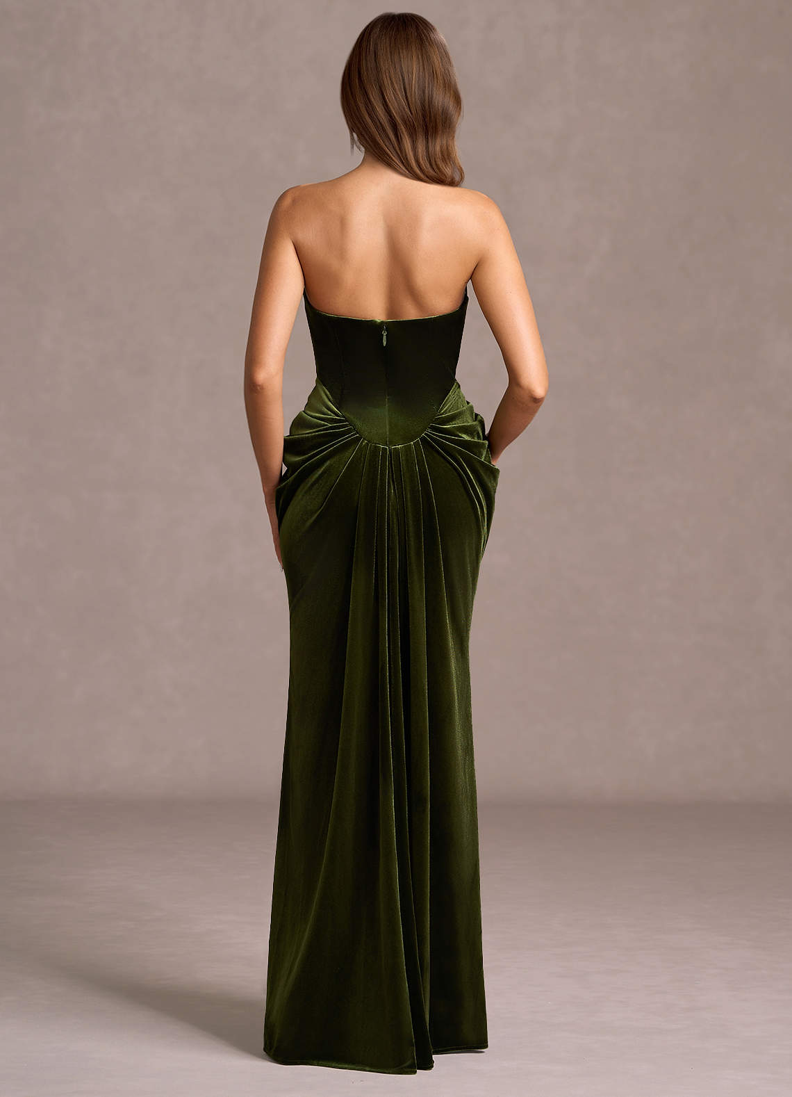 Sylvie Olive Maxi Gown  Dress