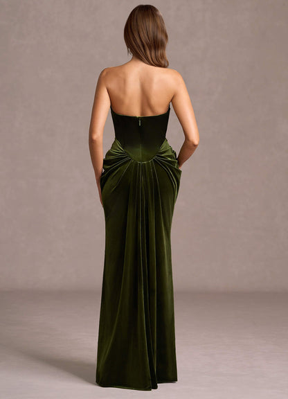 Sylvie Olive Maxi Gown  Dress