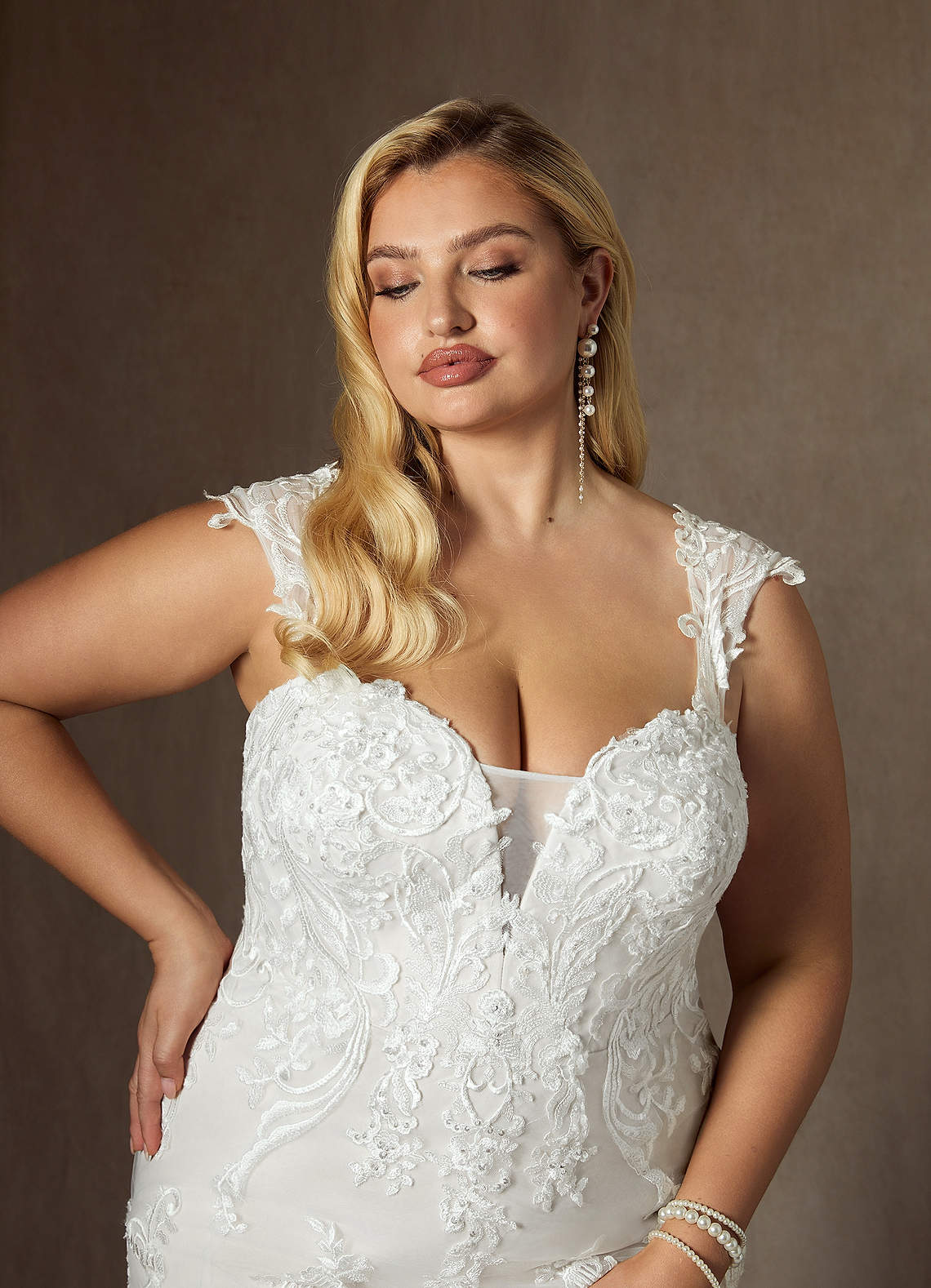 Diamond White Mermaid Sequins Satin Dress