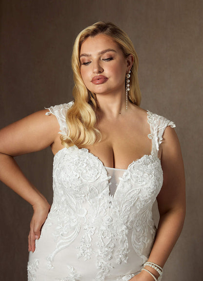 Diamond White Mermaid Sequins Satin Dress