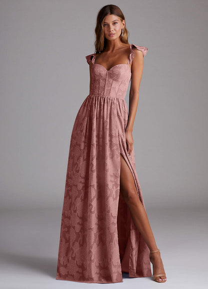 Candice Light Pink Corset Maxi Dress
