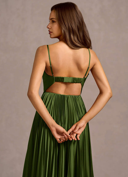 Kaia Olive Green Maxi Dress  Dress