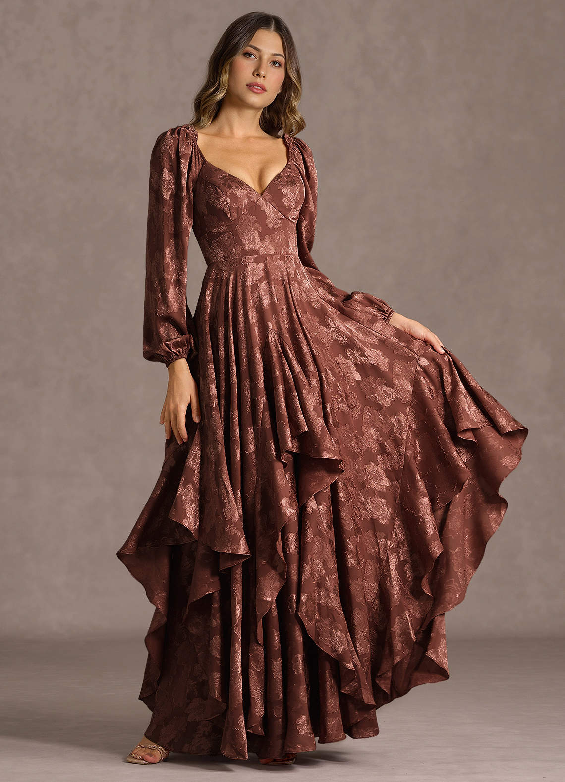 Milena Mocha Coco Maxi Dress  Dress