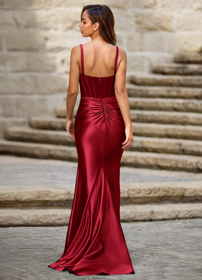 Lush Wine Square Neck Prom Dress  Dress