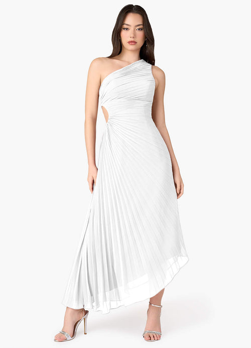 Angelina White Asymmetrical Dress  Dress