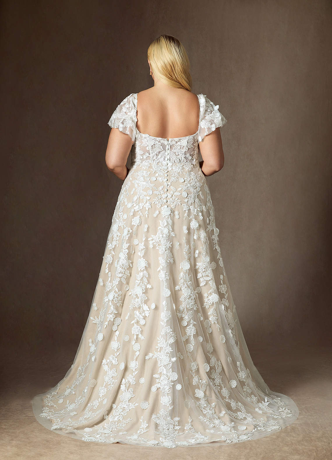 Diamond White Champagne A-Line Sweetheart Lace Dress