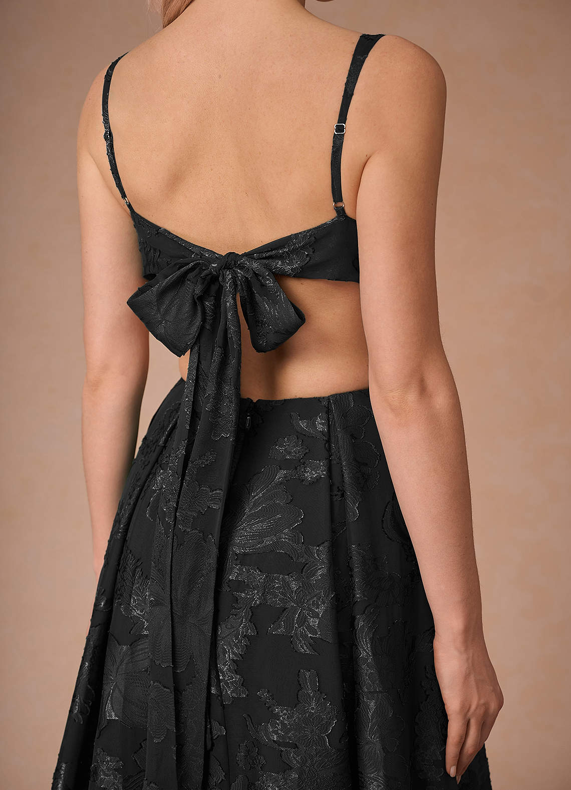 Althea Black Tie-Back Maxi Dress  Dress