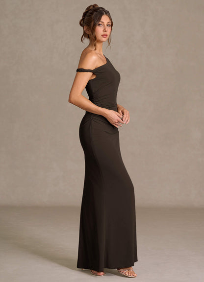 Heliora Chocolate Maxi Dress