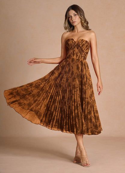 Lyanna Coco Multi Pleated Midi Dress  Dress