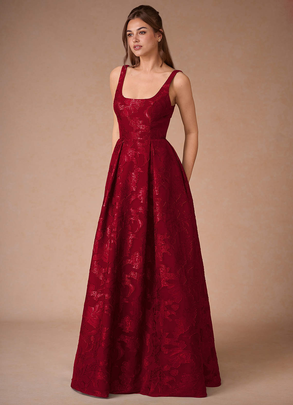 Althea Ruby Red Tie-Back Maxi Dress  Dress