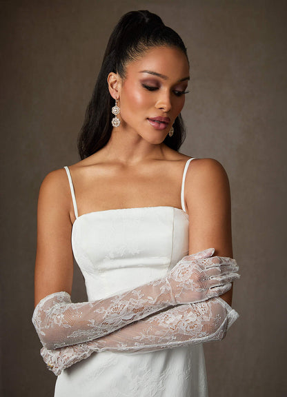 Diamond White Sheath Strapless Floral Jacquard Dress