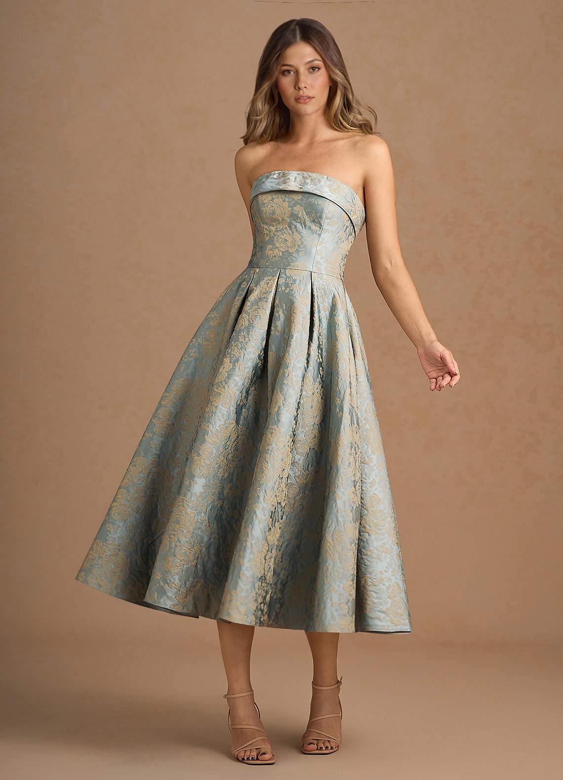 Cecilia Vintage Blue Midi Dress