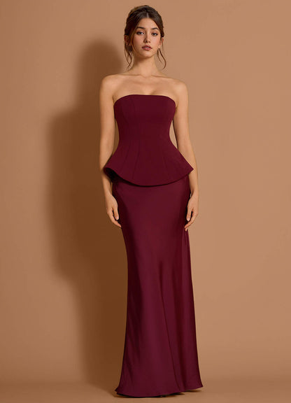 Zeraya Wine Maxi Dress  Dress