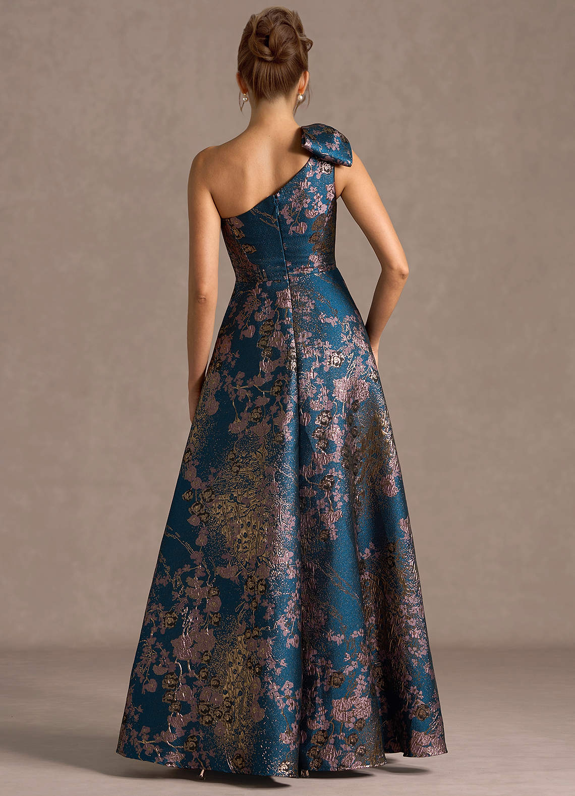 Jonelle Teal Floral Maxi Dress