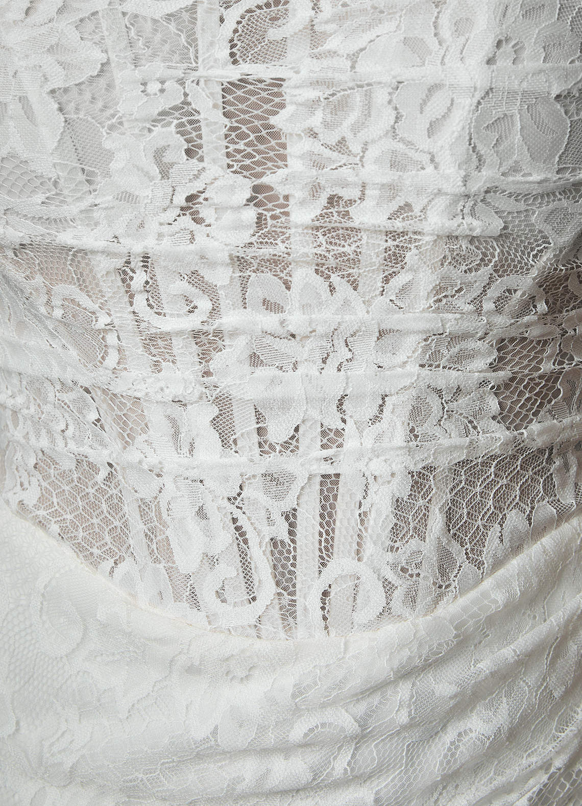 Diamond White Mermaid Lace Dress